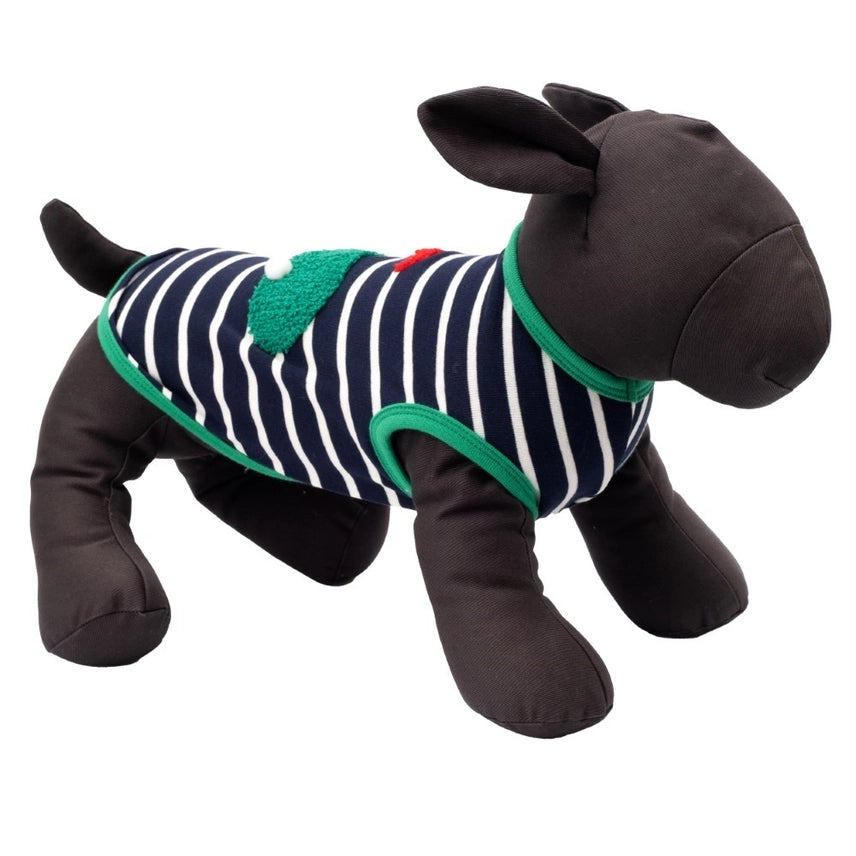 Navy Striped Golf Tee - The Bougie Pet Boutique