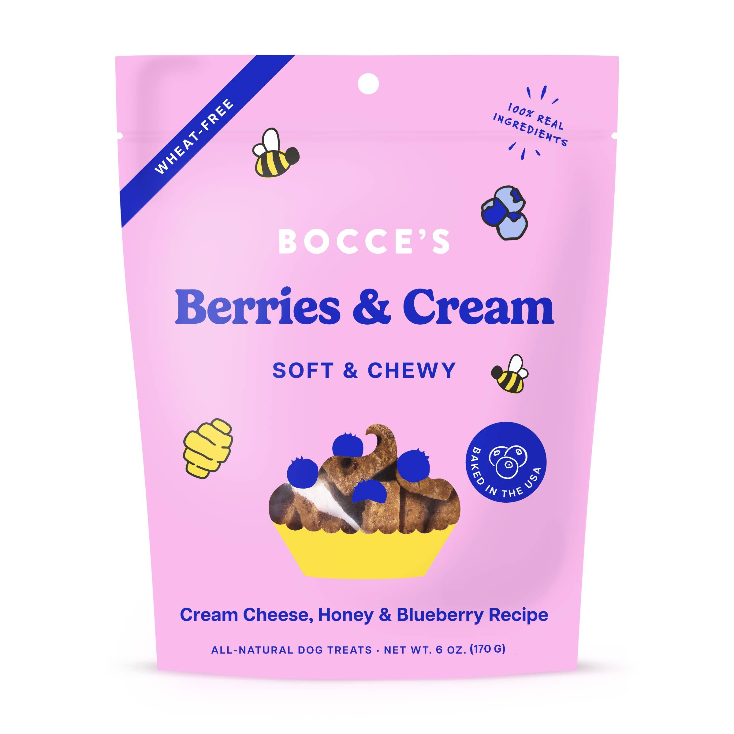Bocce's Bakery Berries & Cream Soft & Chewy Dog Treats 6oz - The Bougie Pet Boutique