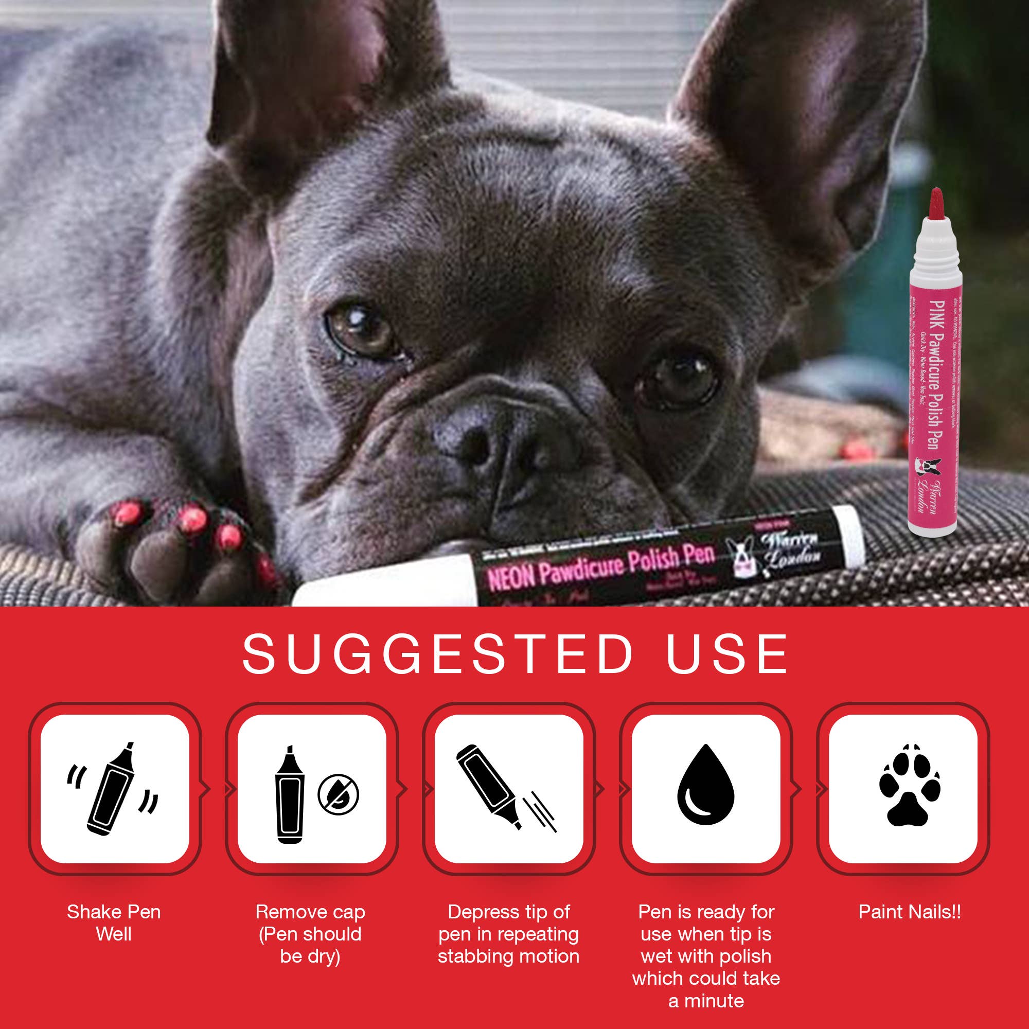 Pawdicure Nail Polish Pen - Quick Dry - 13 Colors - The Bougie Pet Boutique