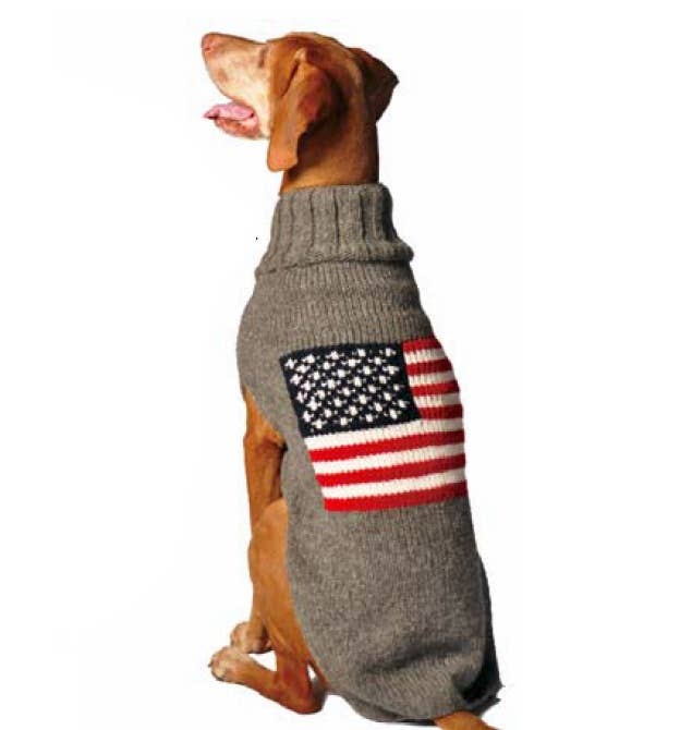 American Flag Dog Sweater - The Bougie Pet Boutique