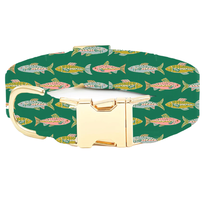 Gone Fishing Dog Collar The Foggy Dog