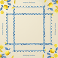 Lemon Lime Mahjong Mat (33in| Waterproof Mahjong Table Mat)- Ships Rolled Mahjong Studios