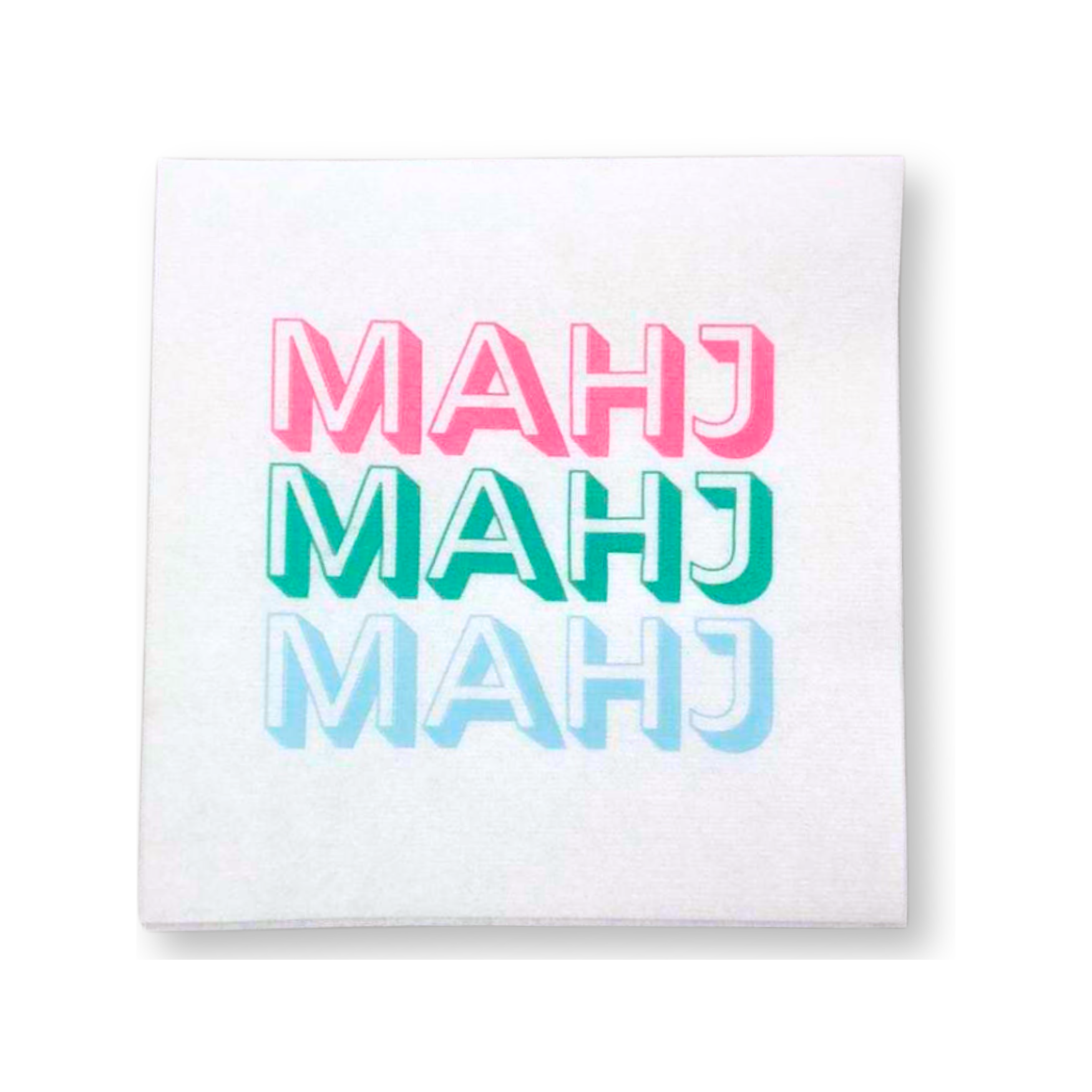 Mahjong Cocktail Napkins - 50-Pack | 5'' x 5'' folded Mahjon My Fair Mahjong