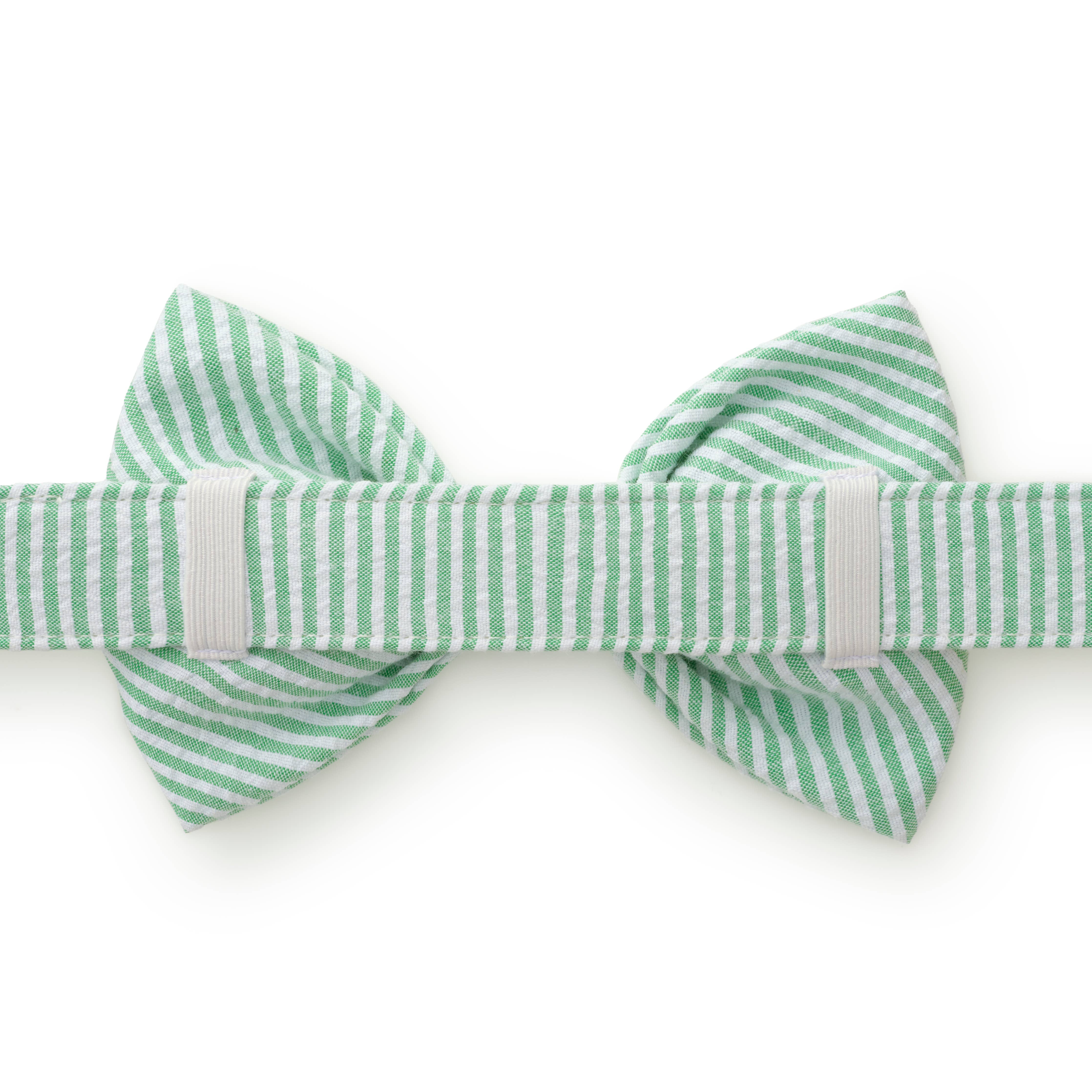 Green Seersucker Dog Bow Tie The Foggy Dog