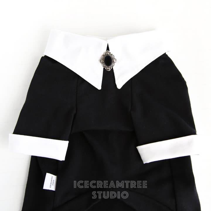 Wednesday Look Outfit Black Shirt Dress - Dog Cat - The Bougie Pet Boutique