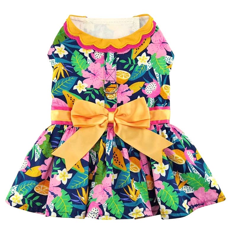 Fiesta Floral Dog Dress with Matching Leash - The Bougie Pet Boutique
