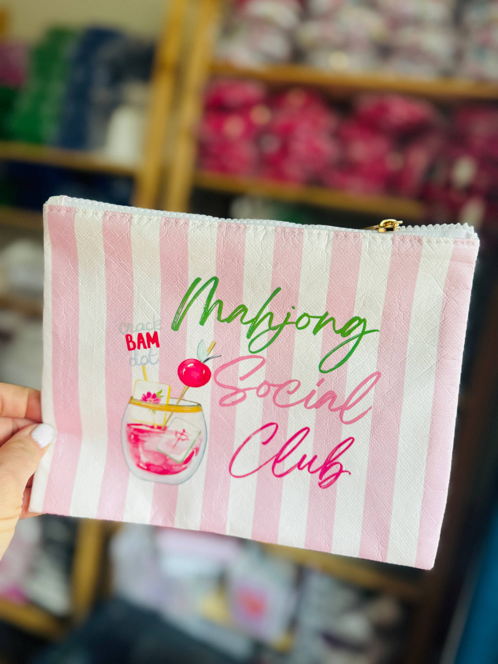 Mahjong Pouch | Mahjong Social Club Mahjong gift Tyvek Aspen Lane