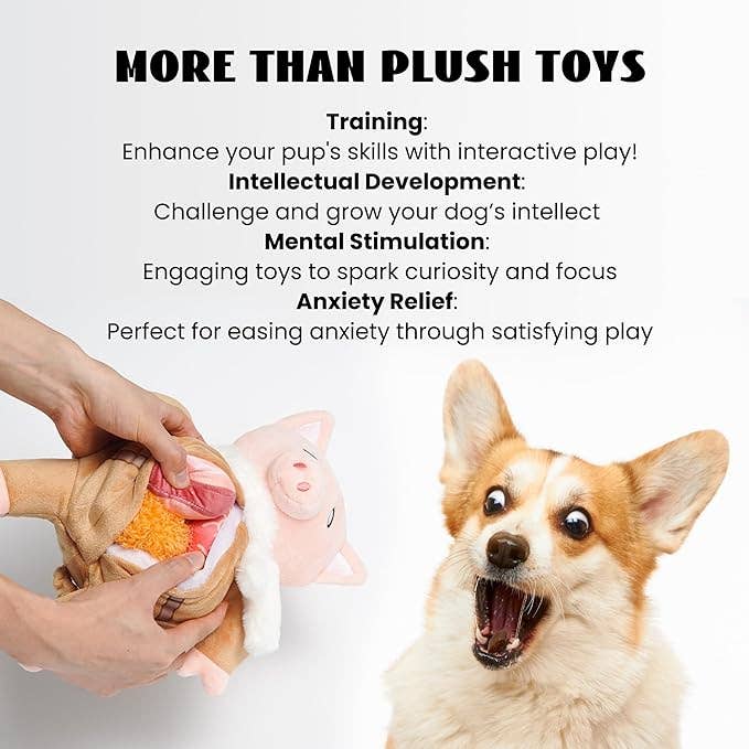 Nocciola Stuffed Pig Dog Toys - The Bougie Pet Boutique