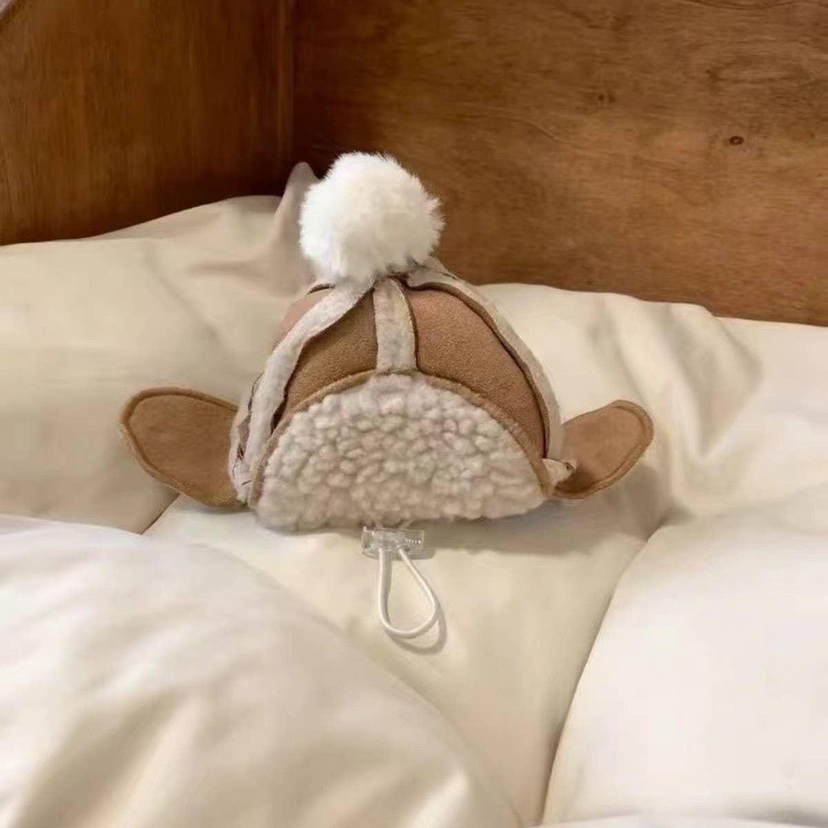 Winter Ear-Free Pet Hat – Faux Shearling Dog Cap_CWAH3750