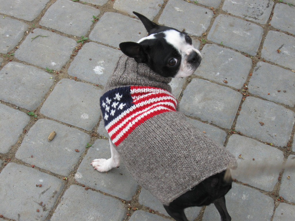 American Flag Dog Sweater - The Bougie Pet Boutique