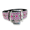 CHOCOLAT ROSÉ COLLECTION PINK SILVER DOG COLLAR LARGE Jacqueline Kent
