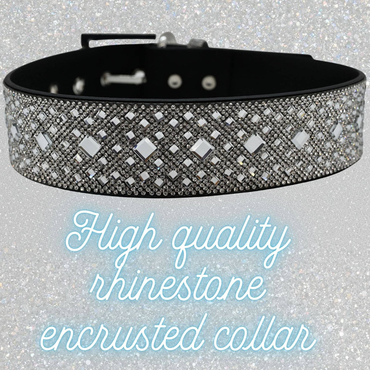Silver Rhinestone Dog Collar Dog Collar World