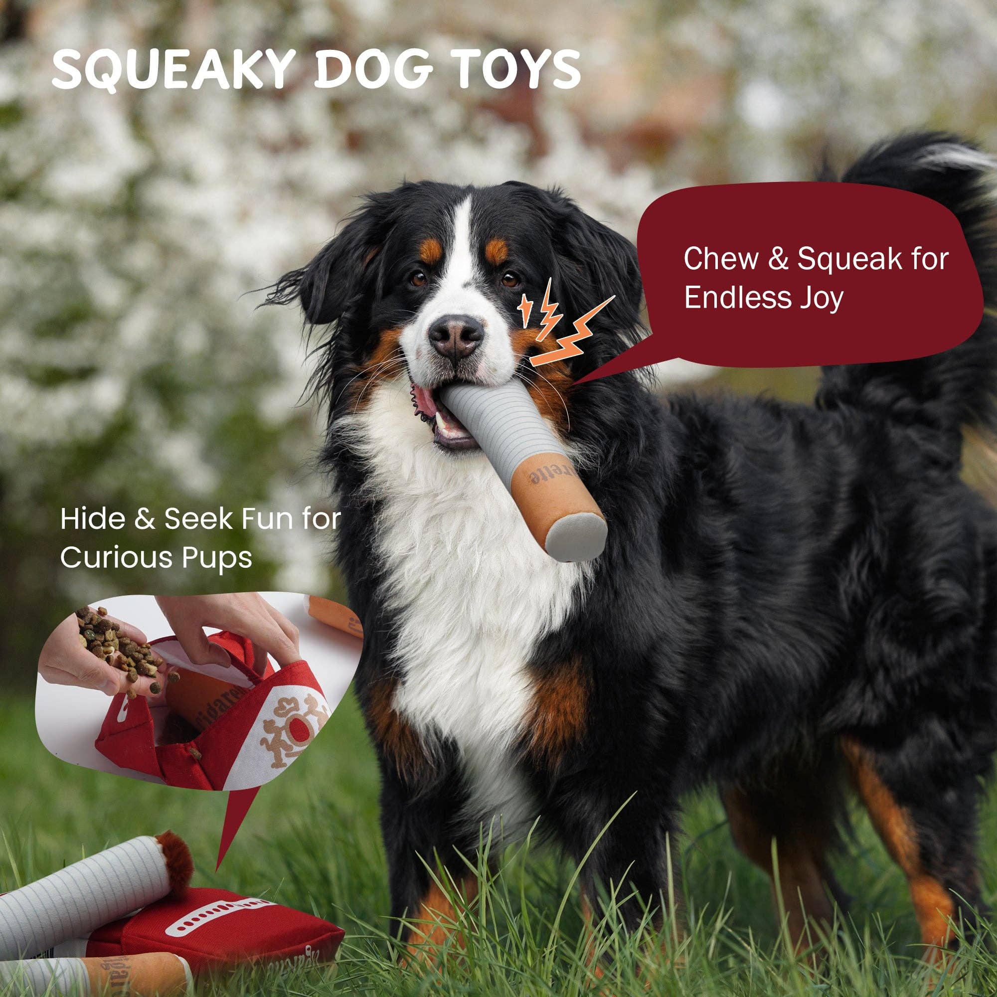 Nocciola Big Giggle Puff Stick Toys with a Box - The Bougie Pet Boutique