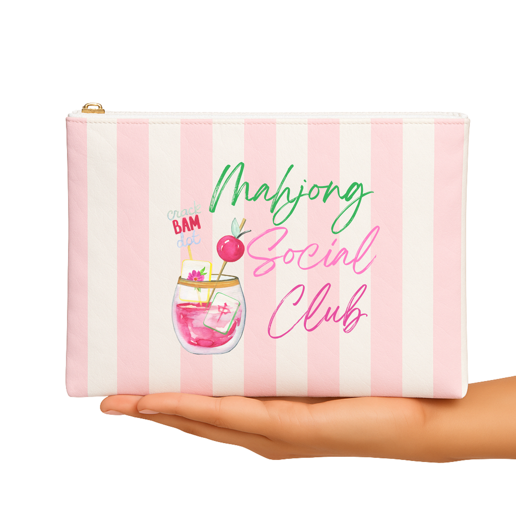 Mahjong Pouch | Mahjong Social Club Mahjong gift Tyvek Aspen Lane