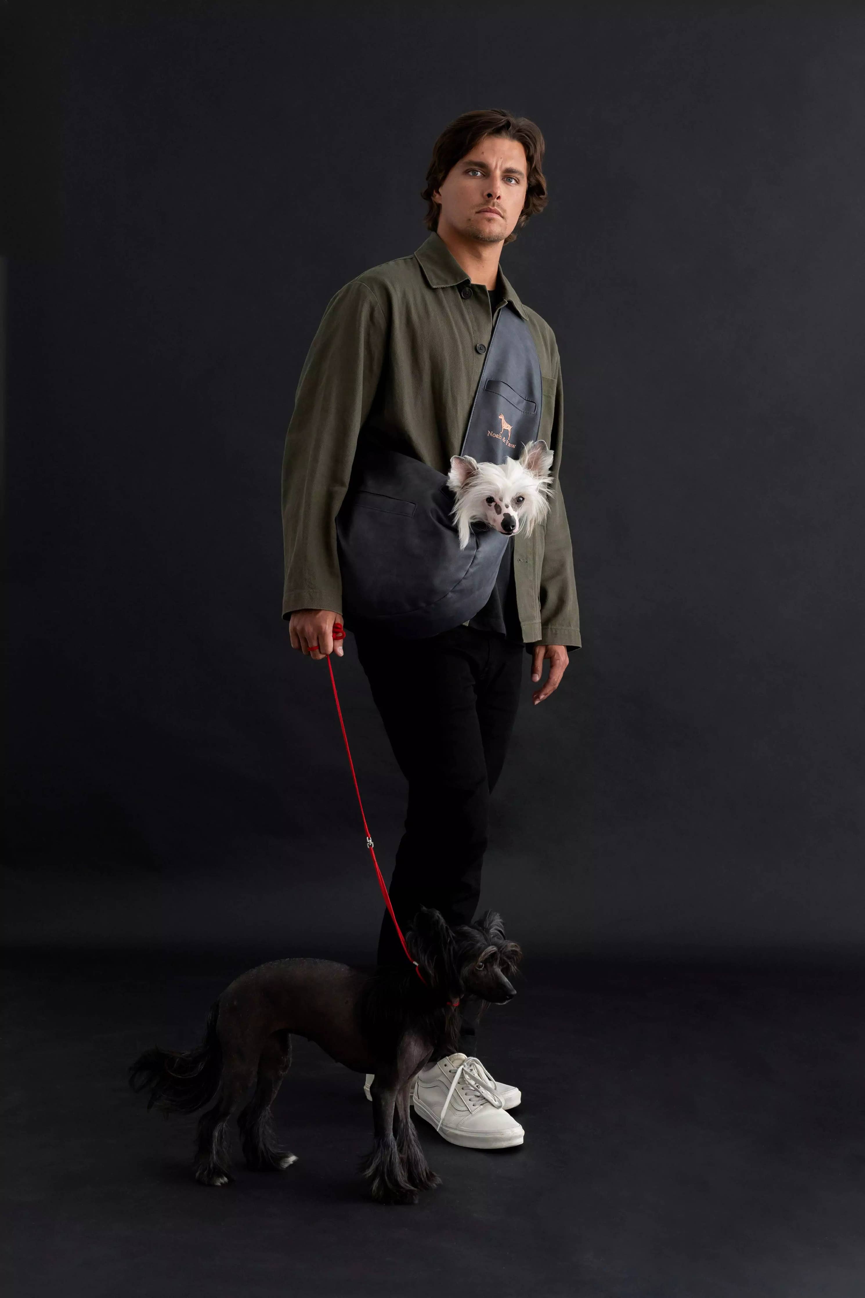 Vegan Leather Pet sling Carrier 3x Safety - The Bougie Pet Boutique