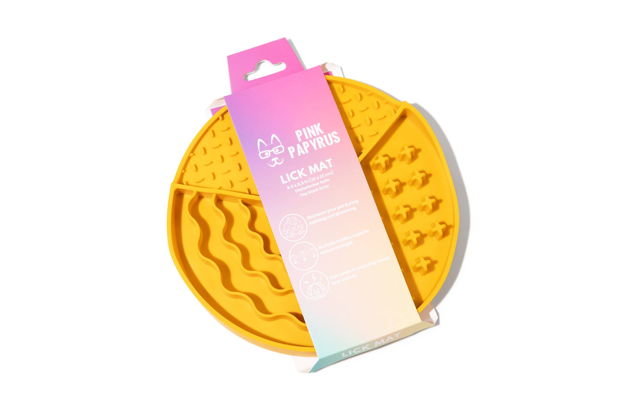 Yellow Dog Lick Mat | Slow Feeder | Dog Feeder | Dog Bowl - The Bougie Pet Boutique