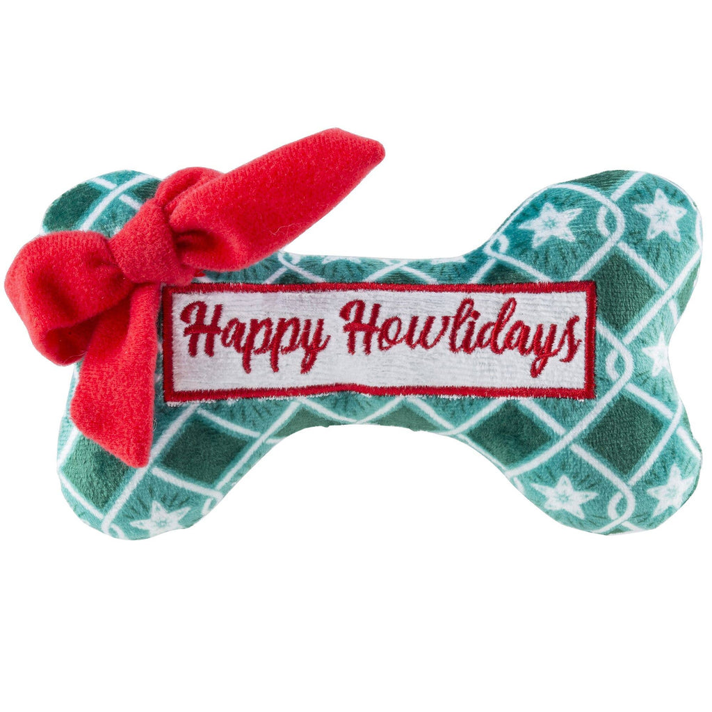 Happy Howlidays Bone - Stocking Stuffer Christmas Dog Toy - The Bougie Pet Boutique