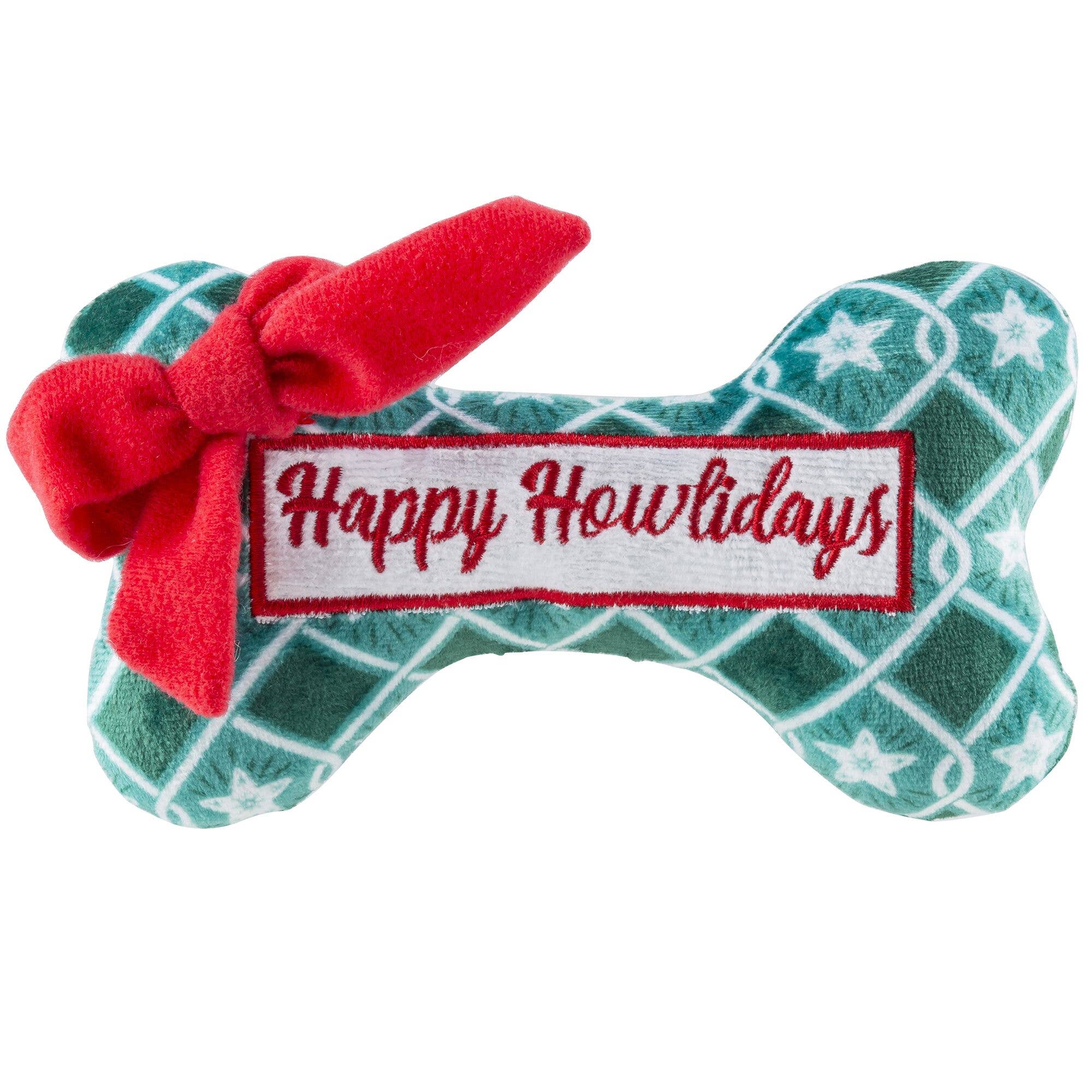 Happy Howlidays Bone - Stocking Stuffer Christmas Dog Toy - The Bougie Pet Boutique