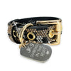 WILD LEOPARD LUX COLLECTION LEOPARD GOLD DOG COLLAR SMALL Jacqueline Kent