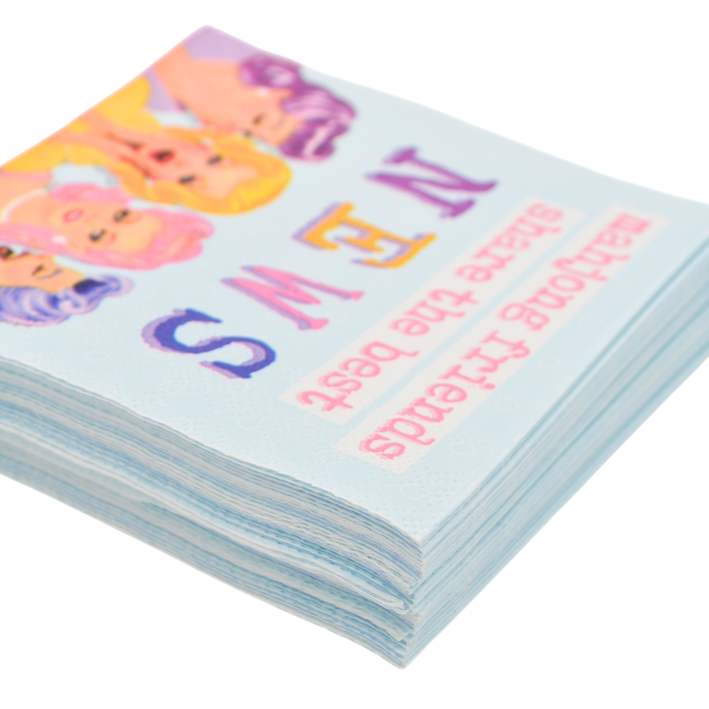 "Mahjong Friends Share the Best NEWS" Cocktail Napkins Middle & Main Mahjong