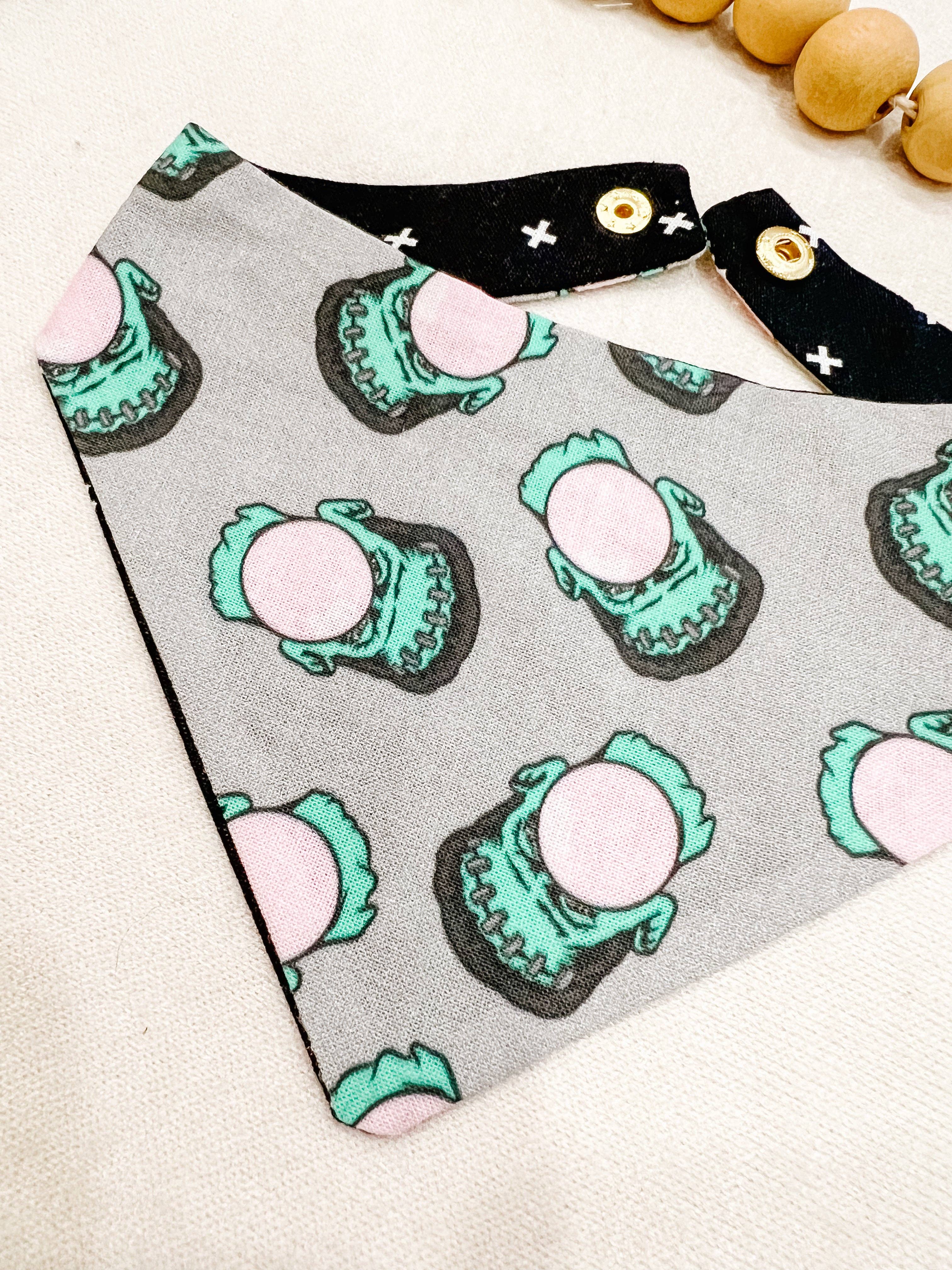 Frank and Bubbles Reversible Dog Bandana Halloween Pet Scarf