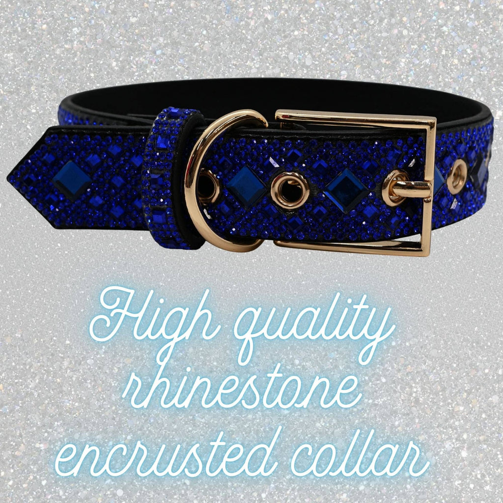 Royal Blue Rhinestone Dog Collar Dog Collar World