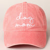 Dog Mom Lettering Embroidery Baseball Cap Fashion City