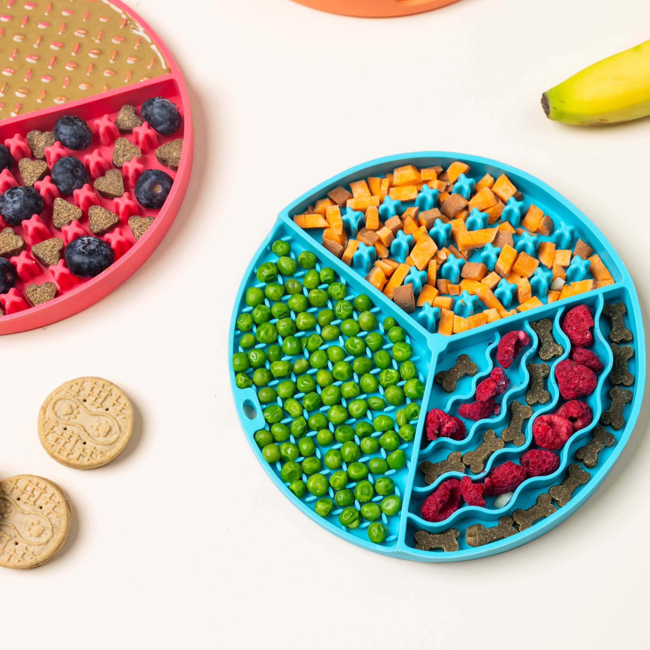 Blue Dog Lick Mat | Slow Feeder | Pet Food Mat | Dog Feeder 