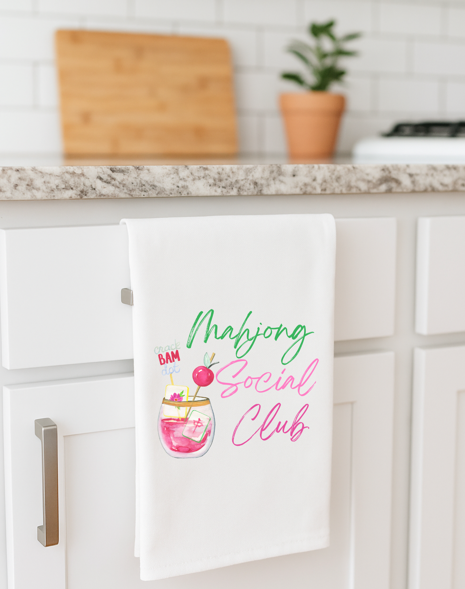 Mahjong gift Mahjong gift towel social club cute hostess Aspen Lane