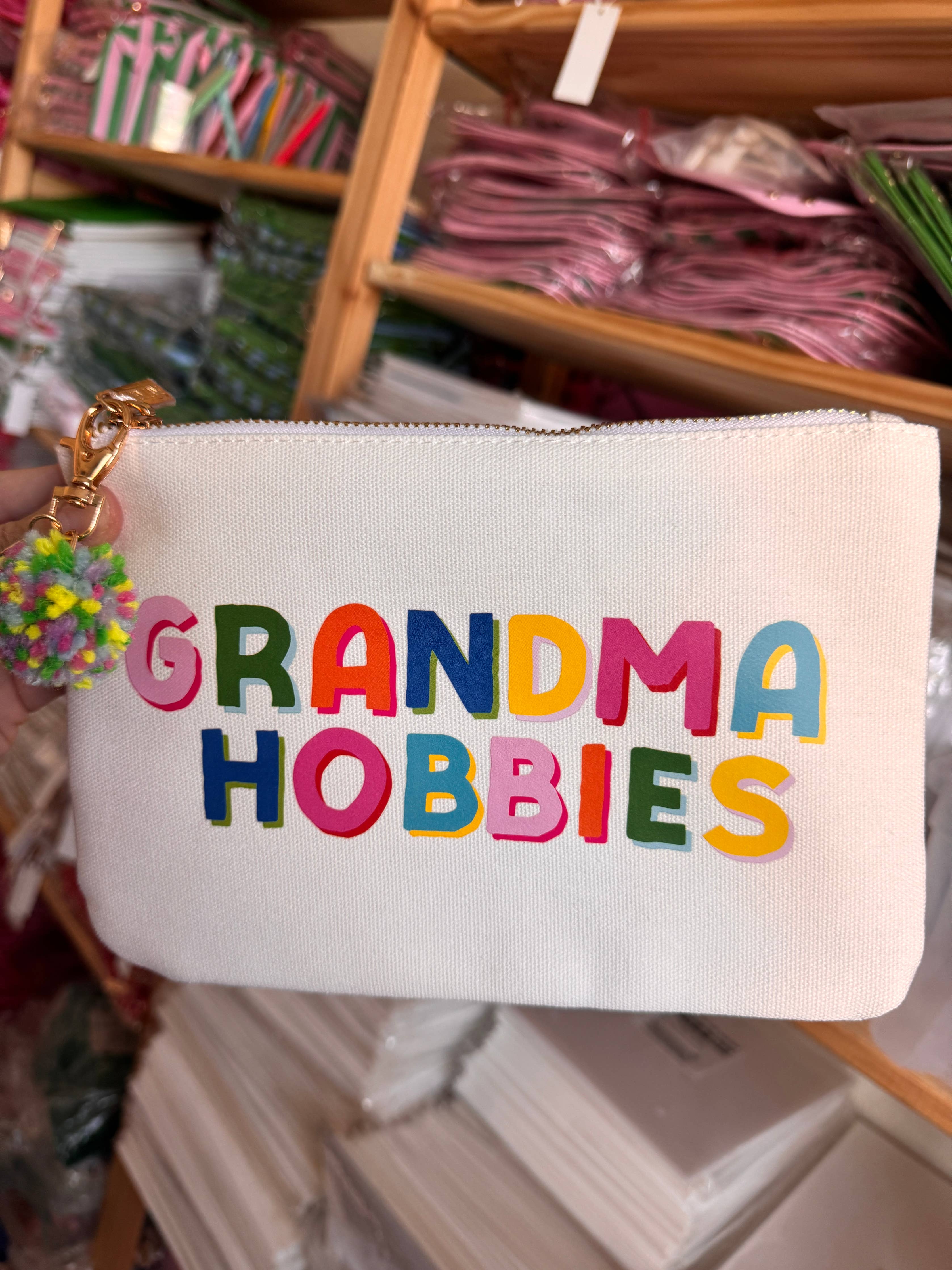 Needlepoint Bag Grandma Hobbies Stripe Cross stitch project Aspen Lane