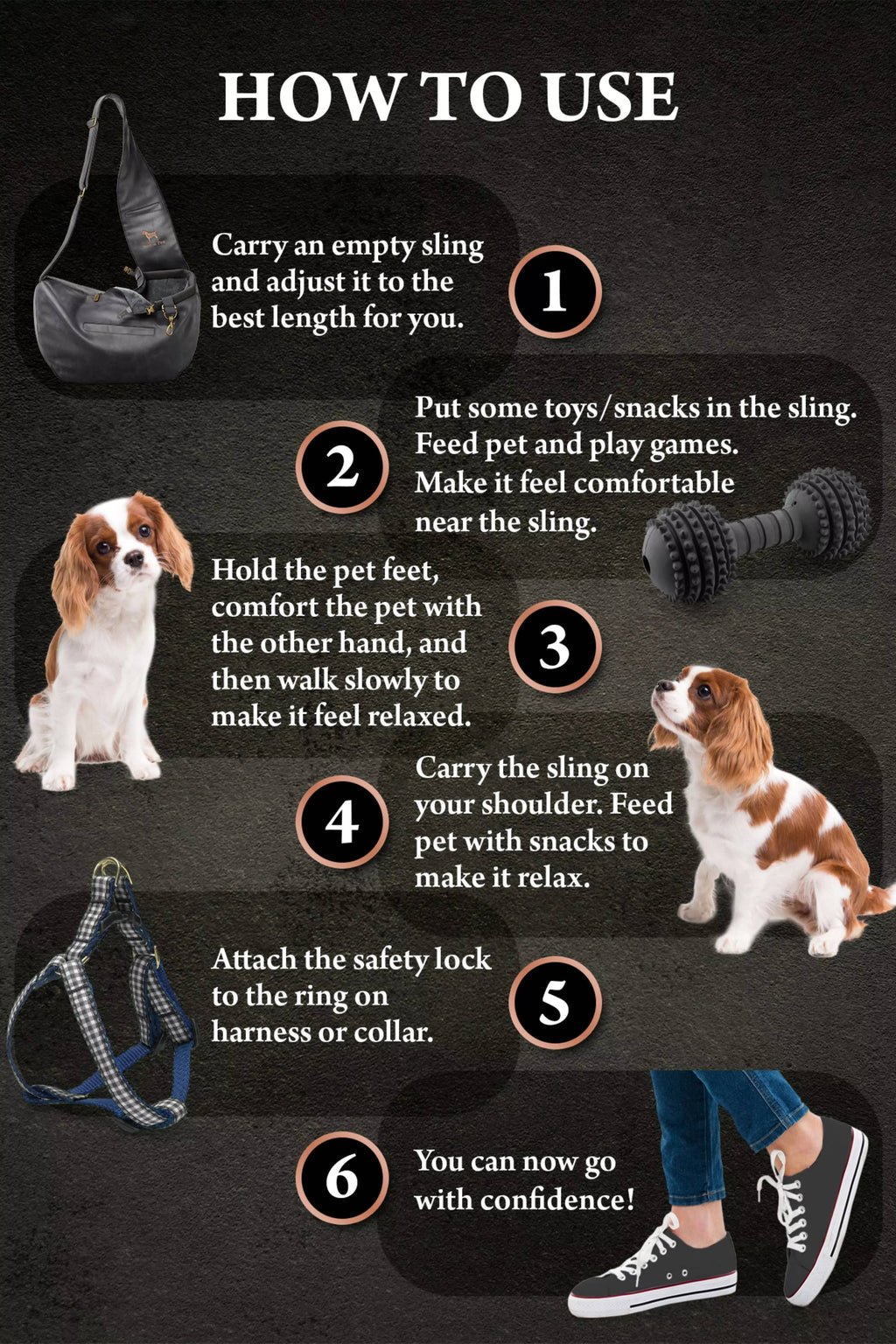 Vegan Leather Pet sling Carrier 3x Safety - The Bougie Pet Boutique