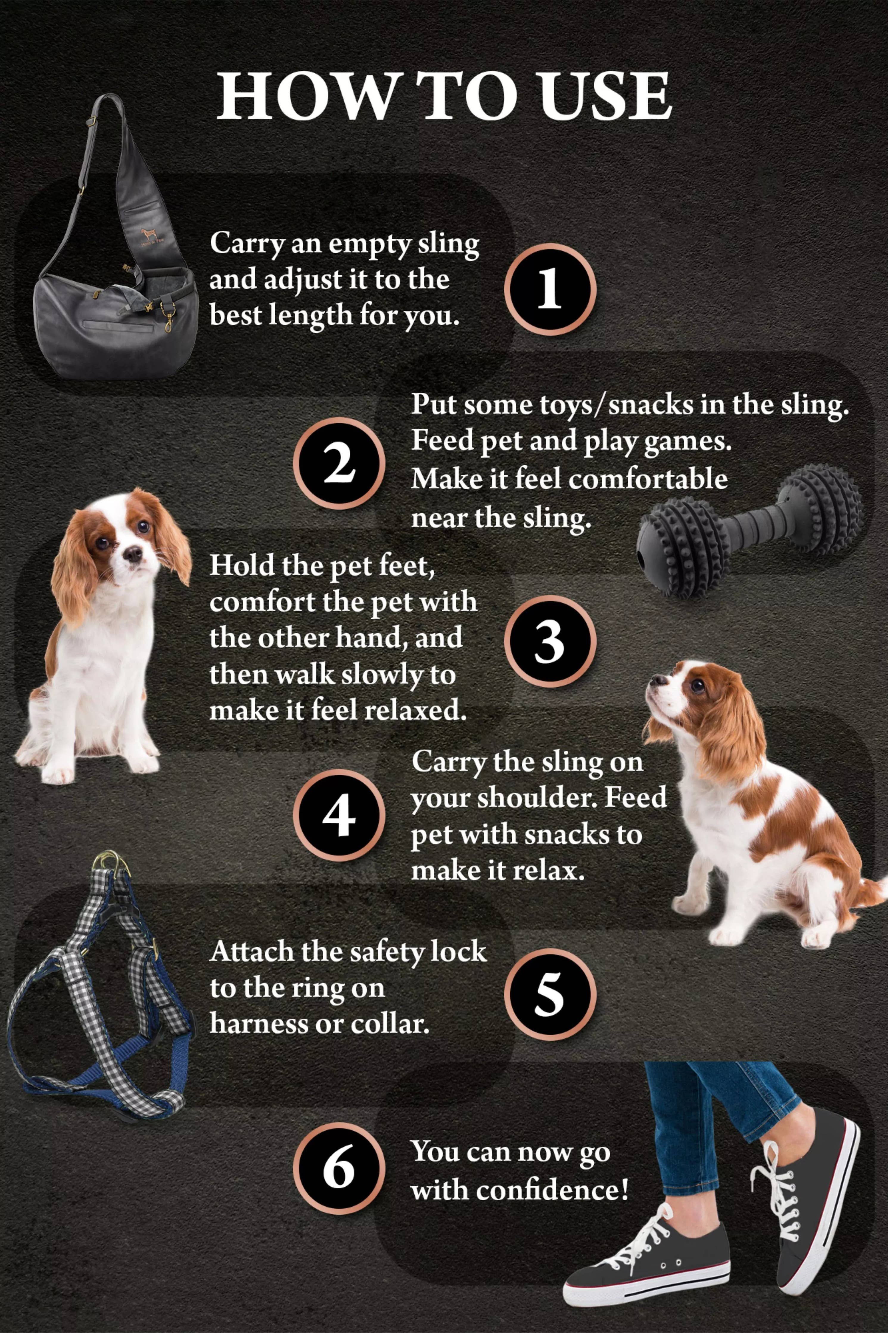 Vegan Leather Pet sling Carrier 3x Safety - The Bougie Pet Boutique