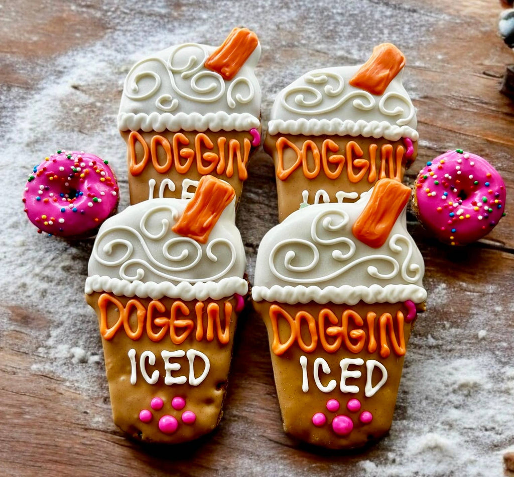 DOGGIN’ ICED coffee dog treats YumYum4DOGS