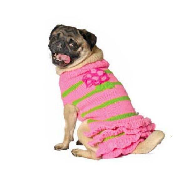 Pink Flower Skirt Dog Sweater - The Bougie Pet Boutique