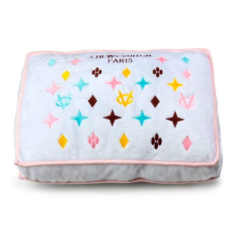 White Chewy Vuiton Bed Soft, Washable Dog Bed - The Bougie Pet Boutique