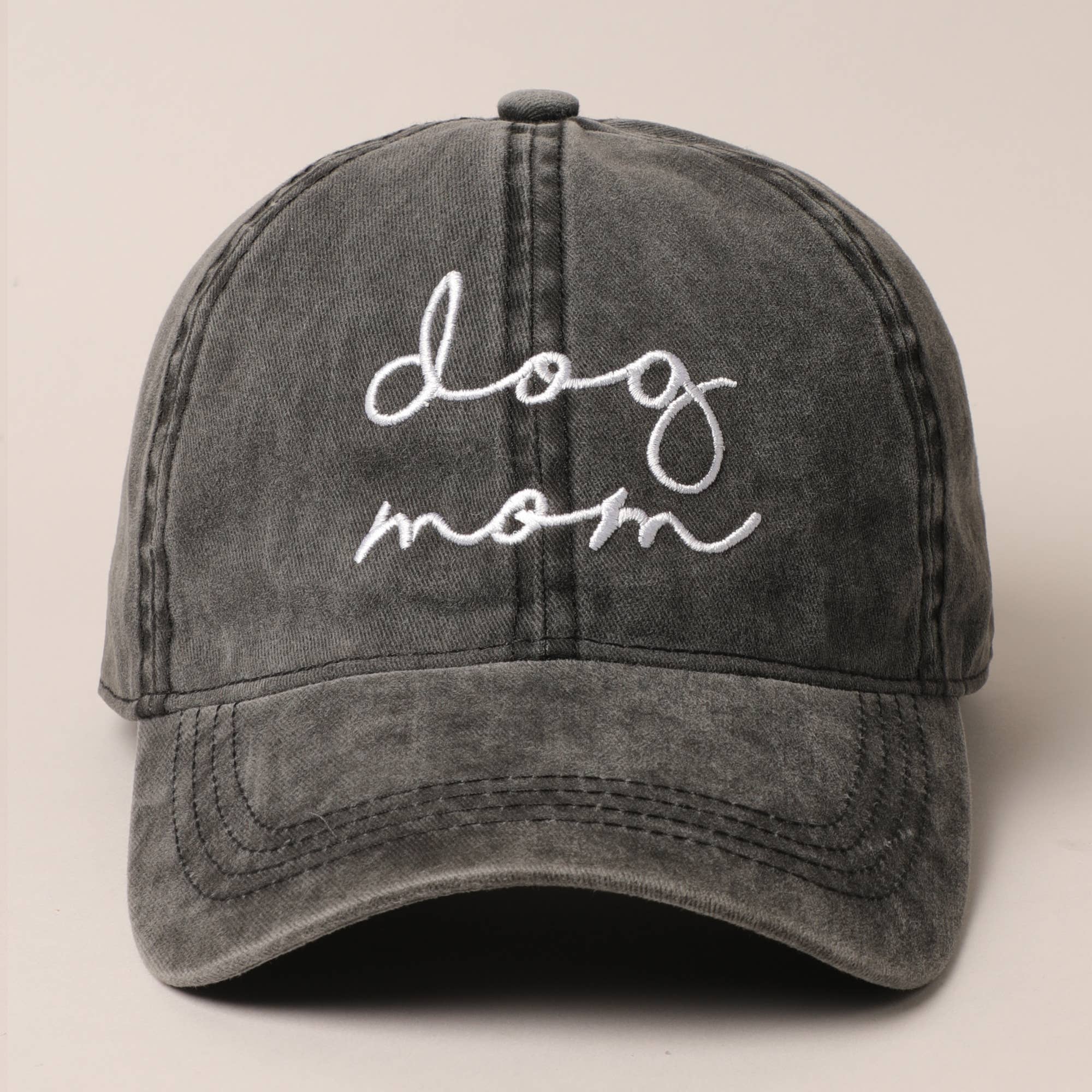 Dog Mom Lettering Embroidery Baseball Cap Fashion City