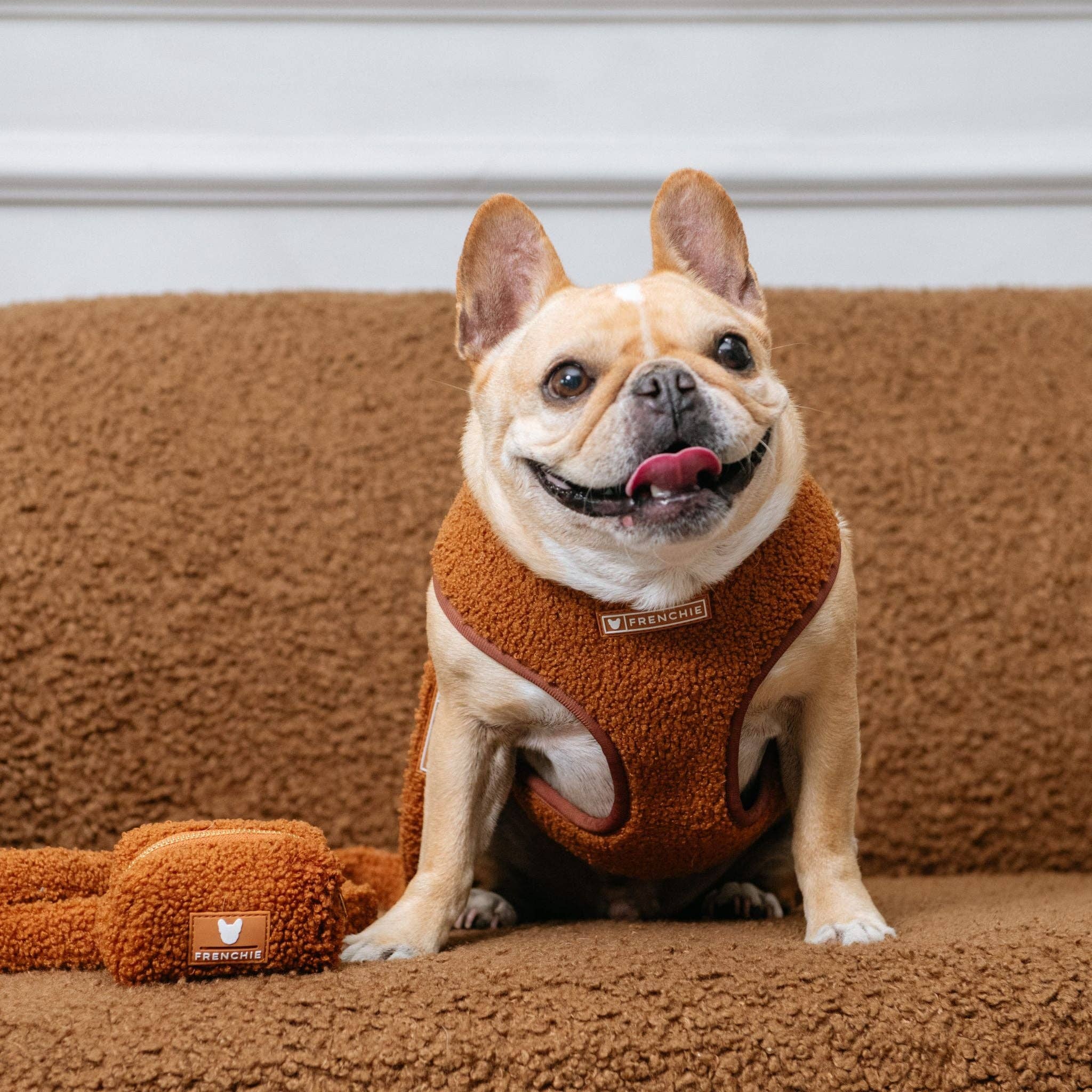 Frenchie Poo Bag Holder - Teddy Brown