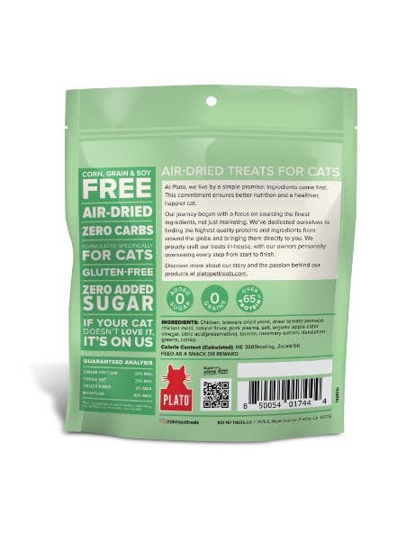 Plato Air-Dried Cat Treats Chicken Recipe 2.5oz - The Bougie Pet Boutique