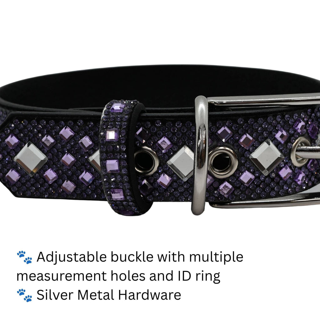 Purple Rhinestone Dog Collar Dog Collar World