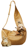 Vegan Leather Pet sling Carrier 3x Safety - The Bougie Pet Boutique