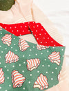 Christmas Tree Cake Reversible Dog Bandana, Winter Pet Scarf