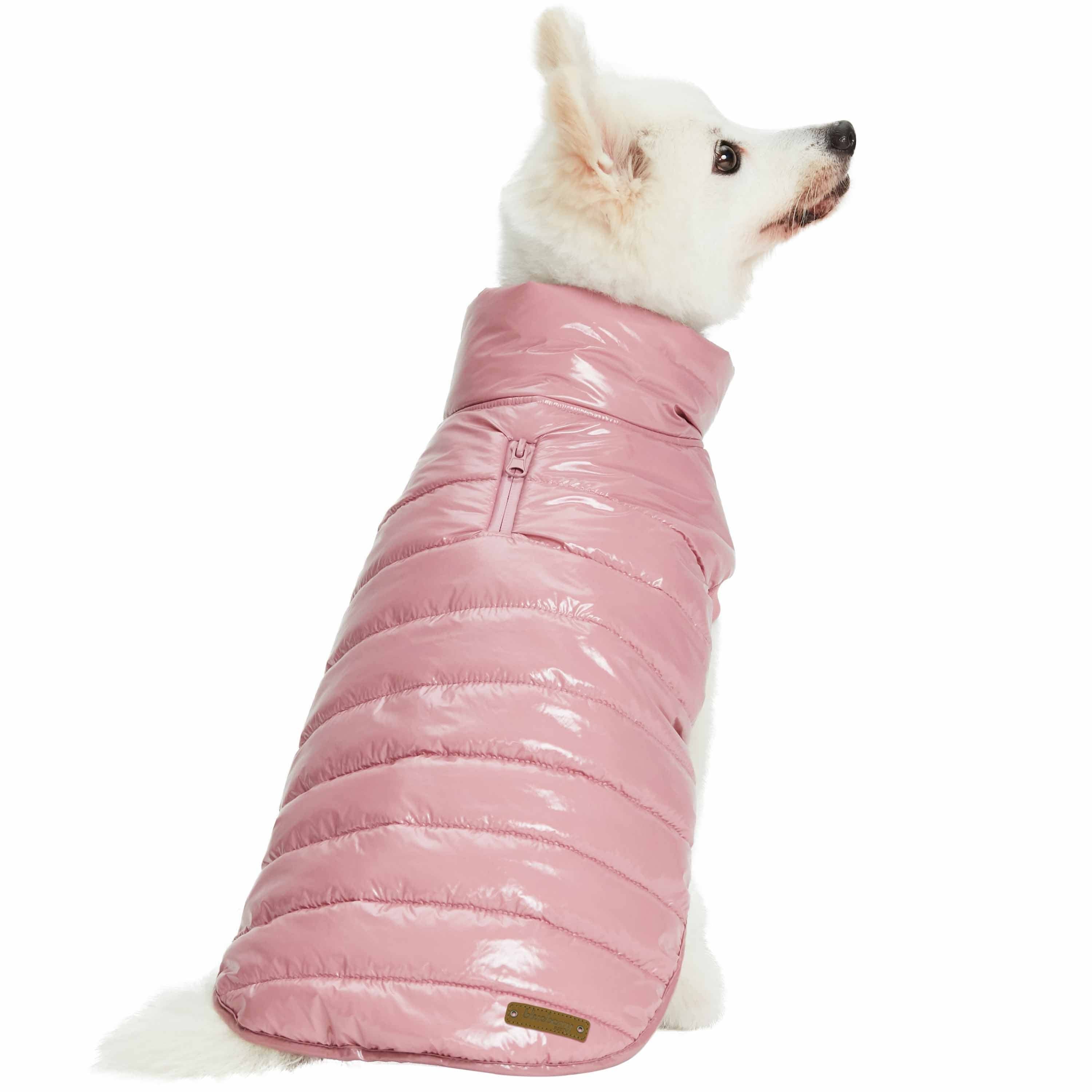 Custom-woven& Dyed Puffer Jacket, Flex Chest + Leash Opening - The Bougie Pet Boutique