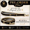 Bougie Pet™ Black & Houndstooth Leash Bougie Pet