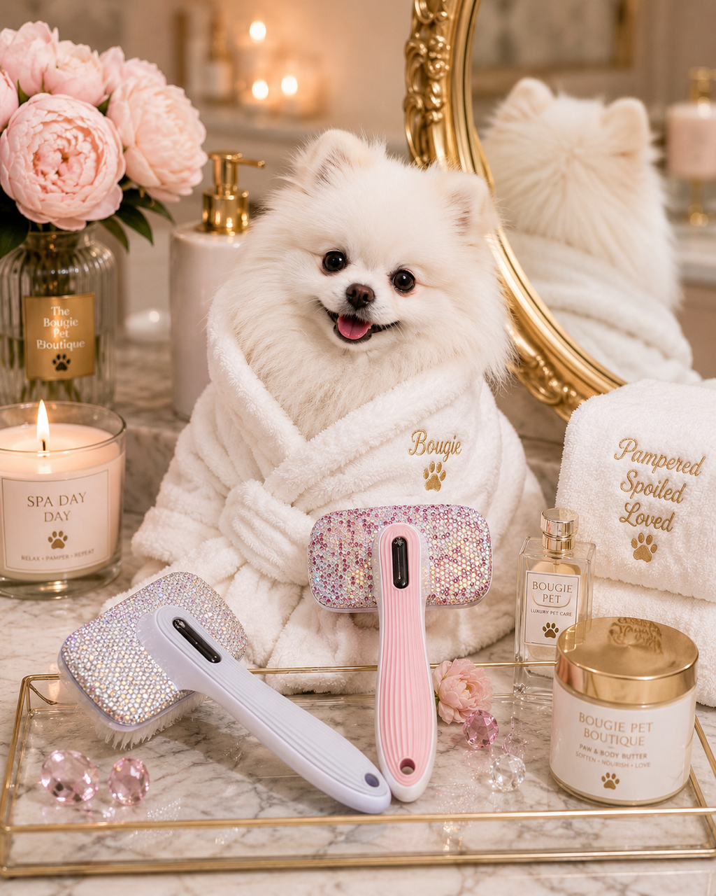 Rhinestone Pet Brush The Bougie Pet Boutique