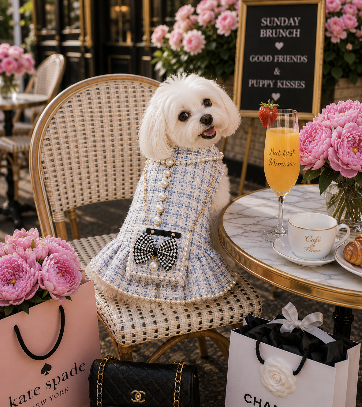 Blue Princess Dress The Bougie Pet Boutique