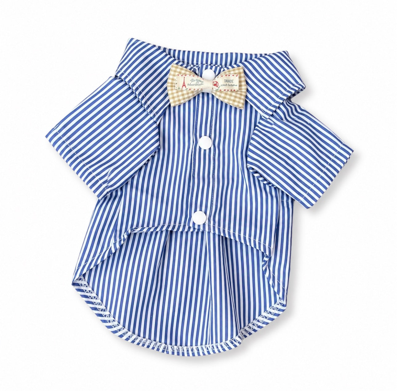 Blue Striped Shirt The Bougie Pet Boutique