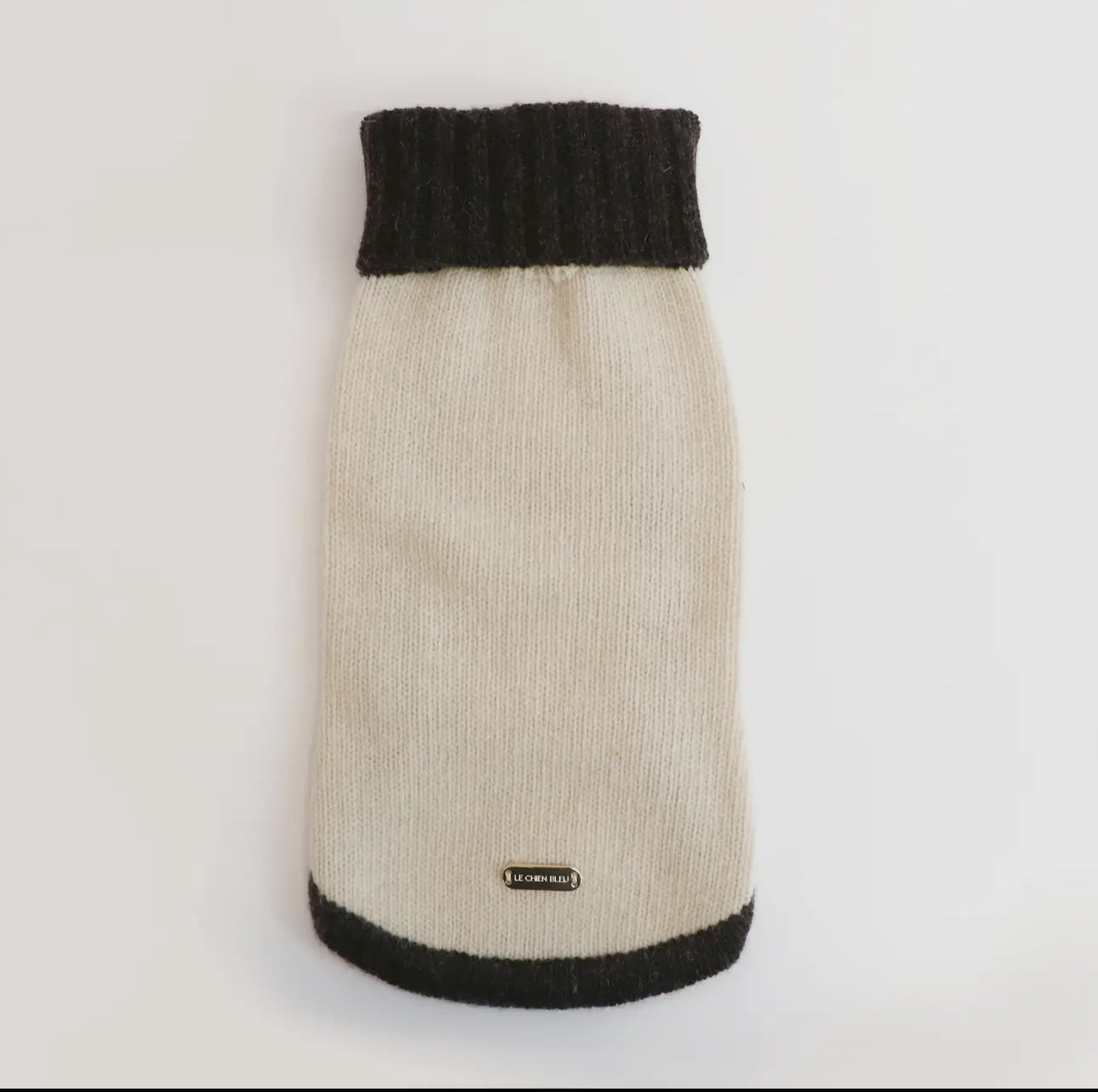 Lcb Merino Wool Sweater- Beige & Brown