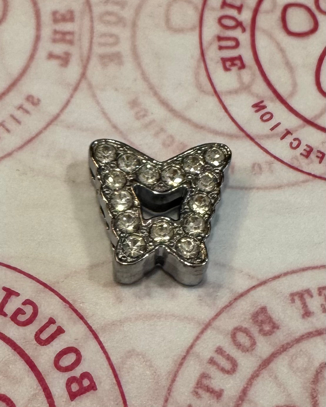 Letter & shape charms - silver bling or non bling 10mm