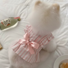 Cream Striped Dress The Bougie Pet Boutique