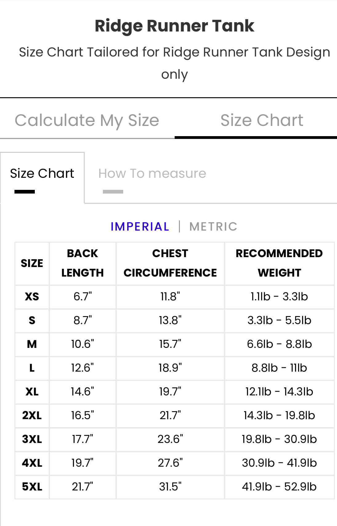 Ridge Runner Tank